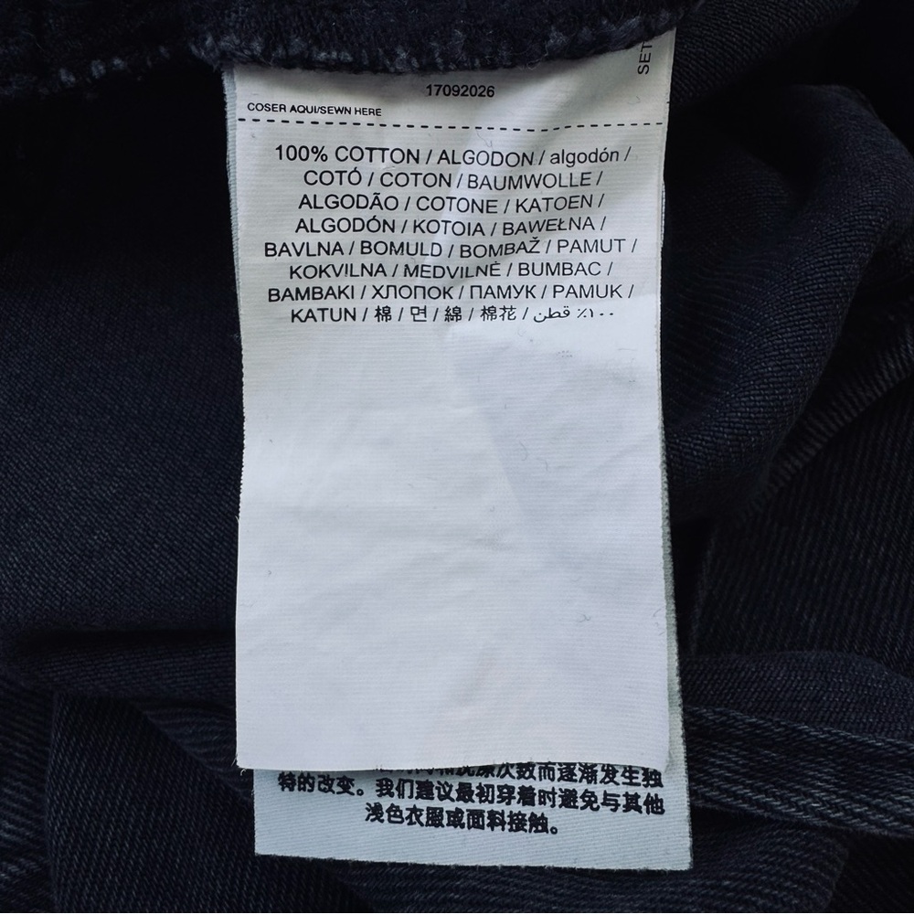 Mango Wide Leg Denim Overalls Cotton Black Size Medium Excellent Condition - Picture 8 of 11